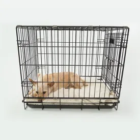 Large Dog Crate, Black Metal Pet Cage with Removable Tray
