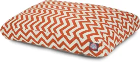 Majestic Pet Chevron Rectangle Dog Bed Washable  Non Slip Comfy Pet Bed  Crate Bed with Removable Washable Cover  Kennel Bed for Sleeping, Polyester Fiber, X-Large, Burnt Orange