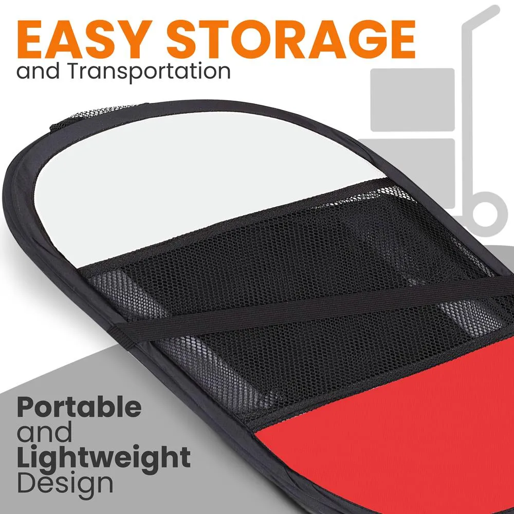 Medium Portable And Foldable Pet Tent - Lightweight, Easily Collapsible, Play Yard Crib For Indoor & Outdoor Use With Portable Folding Pet Bowl (Red)