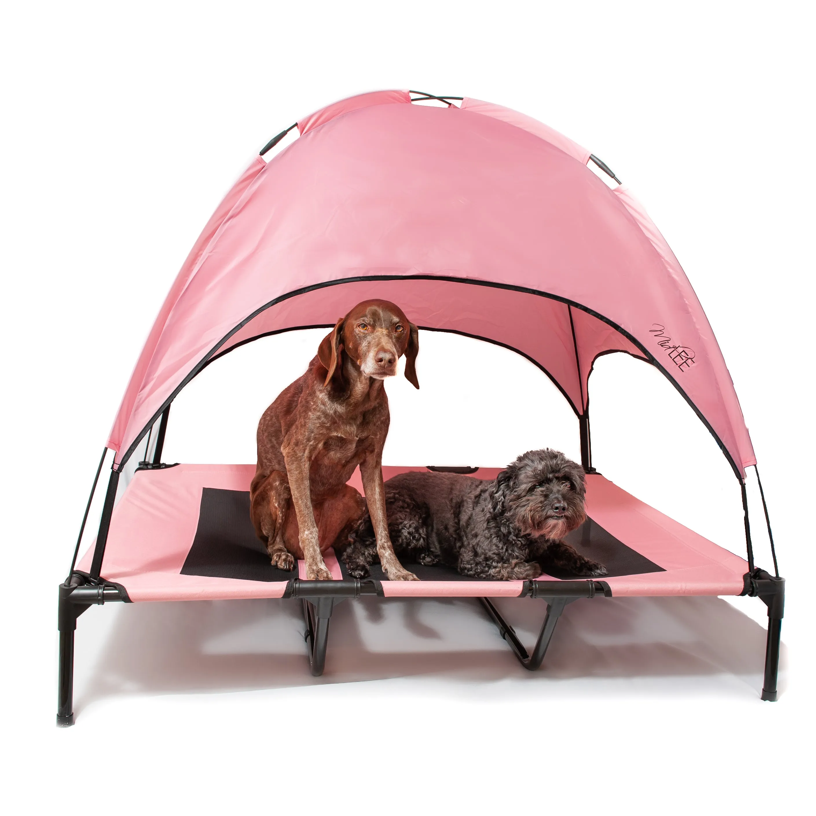 Midlee Pink Dog Cot Canopy
