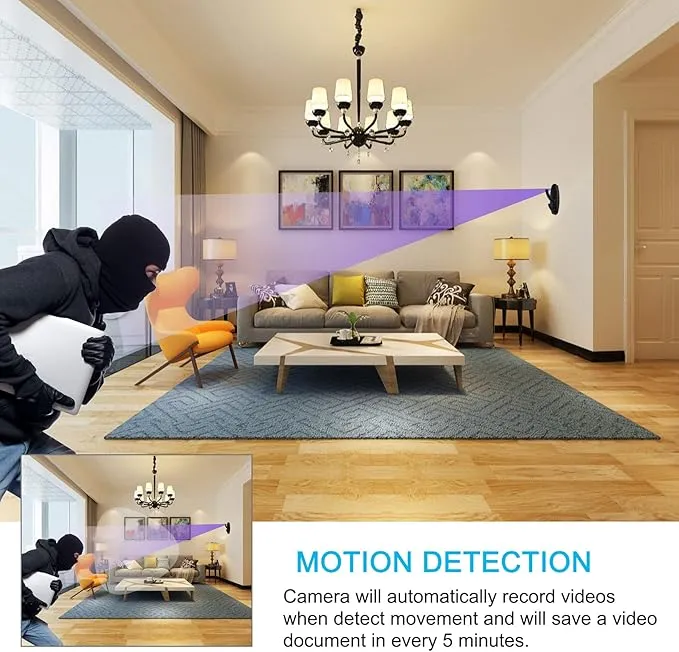 Mini Spy Hidden Camera Clothes Hook, Car Key, Smoke Detector, Power Bank, USB Charger Wireless Surveillance Camera