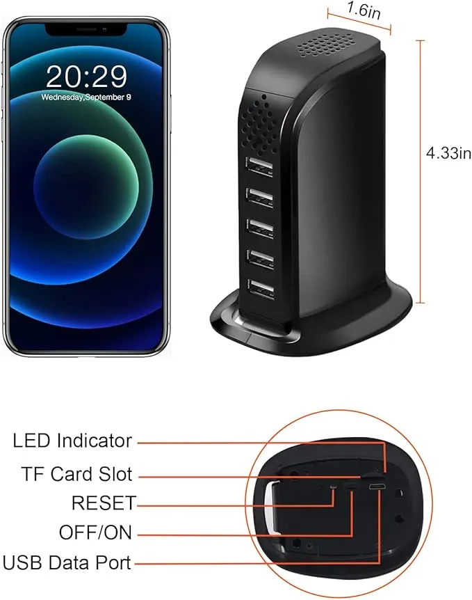 Mini Spy Hidden Camera Clothes Hook, Car Key, Smoke Detector, Power Bank, USB Charger Wireless Surveillance Camera