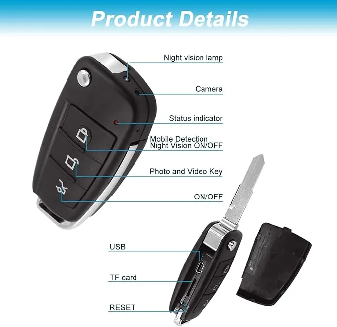 Mini Spy Hidden Camera Clothes Hook, Car Key, Smoke Detector, Power Bank, USB Charger Wireless Surveillance Camera