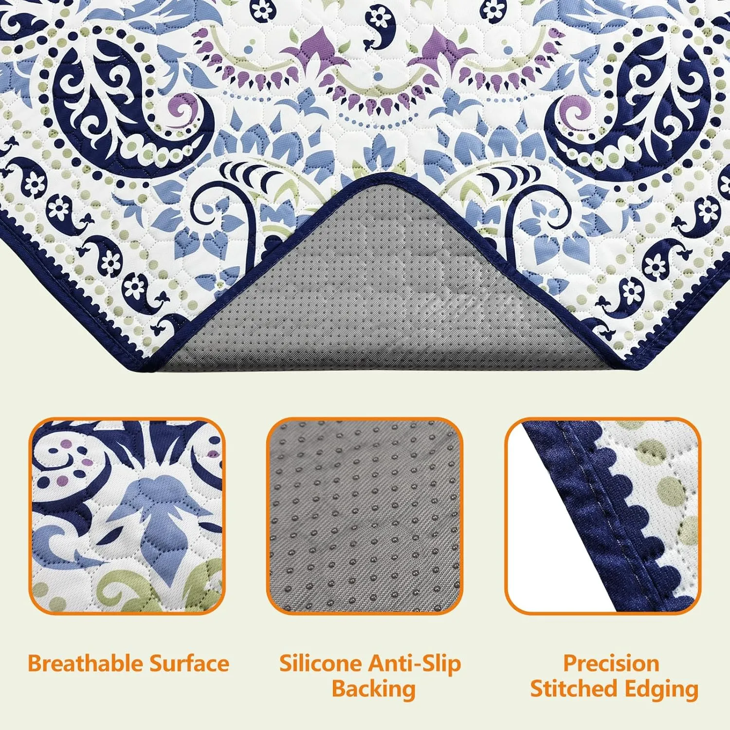 Mozin Washable Pee Pads for Dogs, 2 Pack Super Absorbent Reusable Puppy Pads Waterproof, Leak-Proof & Non-Slip Whelping Pad for Potty Training, Playpens, Crates, Floors, Beds, and Couches 18"x24"