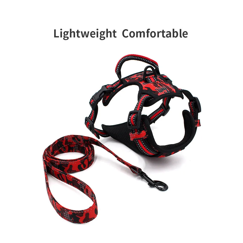 No Pull Dog Harness Leash Set Adjustable Reflective Pet Vest Lead Puppy XS S M L