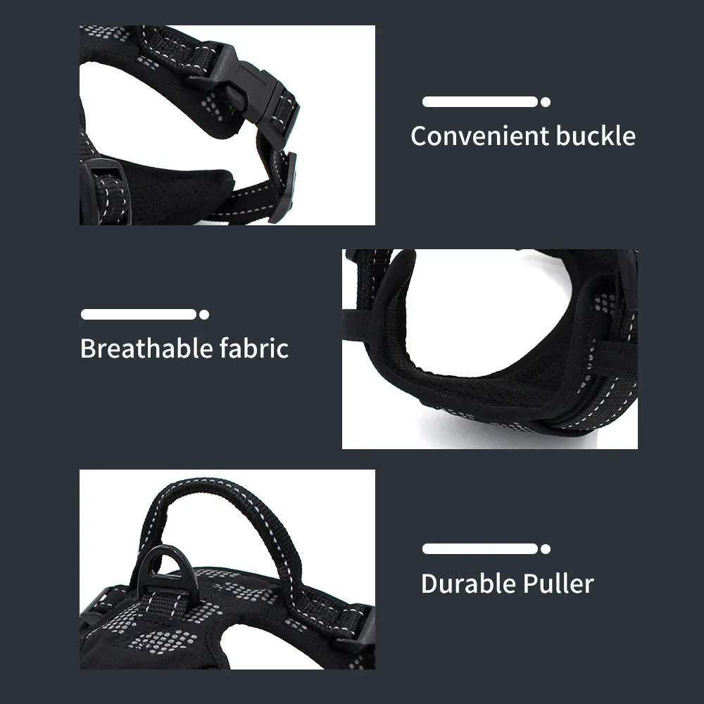 No Pull Dog Harness Leash Set Adjustable Reflective Pet Vest Lead Puppy XS S M L