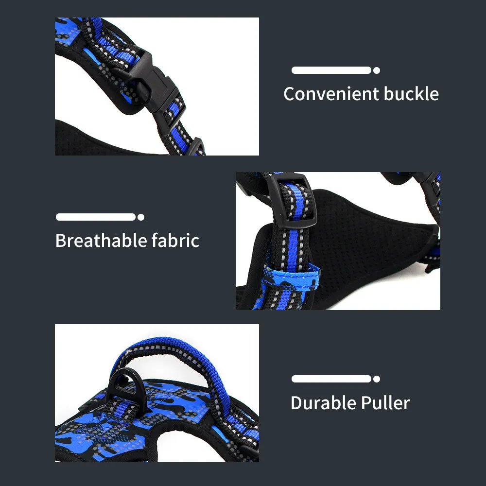 No Pull Dog Harness Leash Set Adjustable Reflective Pet Vest Lead Puppy XS S M L