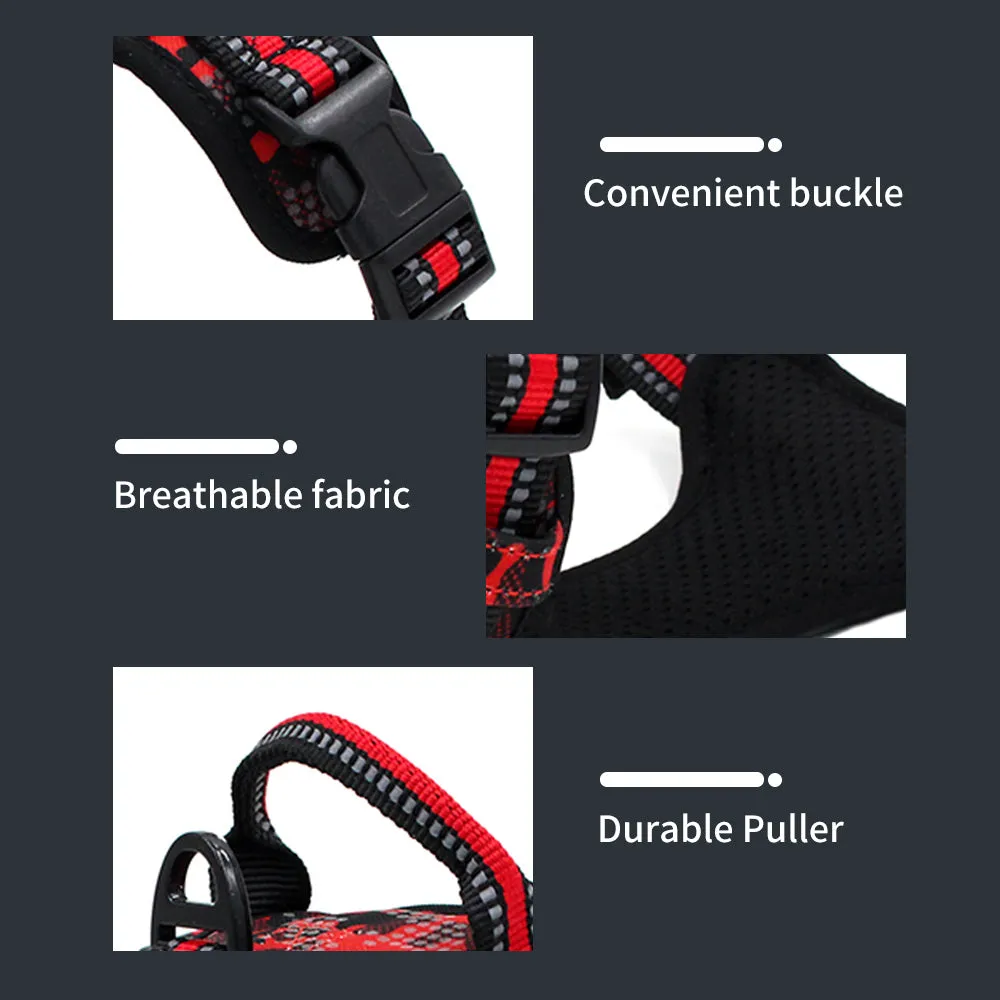 No Pull Dog Harness Leash Set Adjustable Reflective Pet Vest Lead Puppy XS S M L
