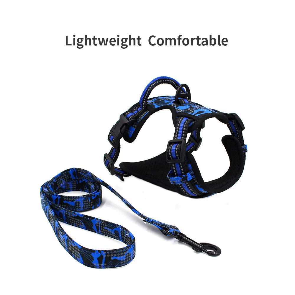 No Pull Dog Harness Leash Set Adjustable Reflective Pet Vest Lead Puppy XS S M L