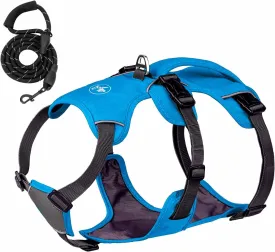 No-Pull Dog Harness, Reflective Waterproof Harness with Easy Control Handle for Safe Walking, Adjustable Dog Vest Harness for Large Medium Small Dog, Breathable Pet Harness with Leash Set