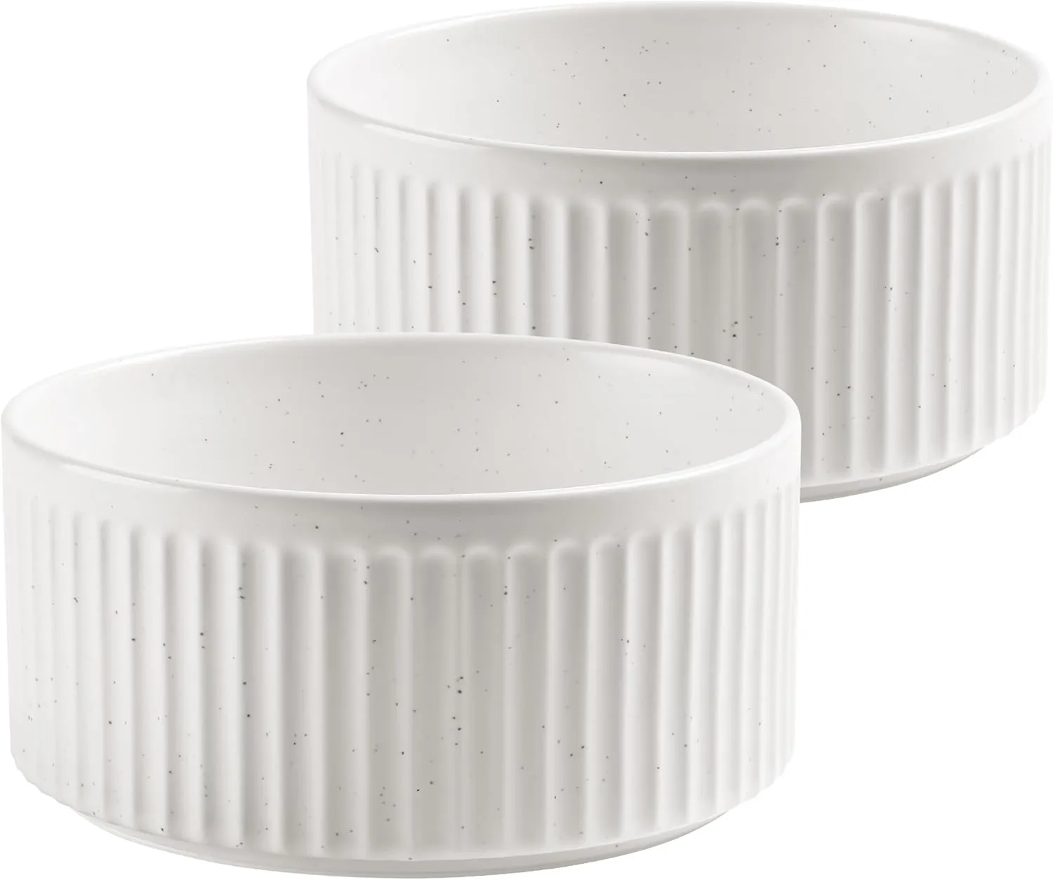 Non-Slip Ceramic Dog Bowls,6" Dog Food and Water Bowl Set with Silicone Base, 30oz/3.5cups Weighted Flip-Proof Pet Feeding Bowl for Small & Medium Dogs (2Pack)