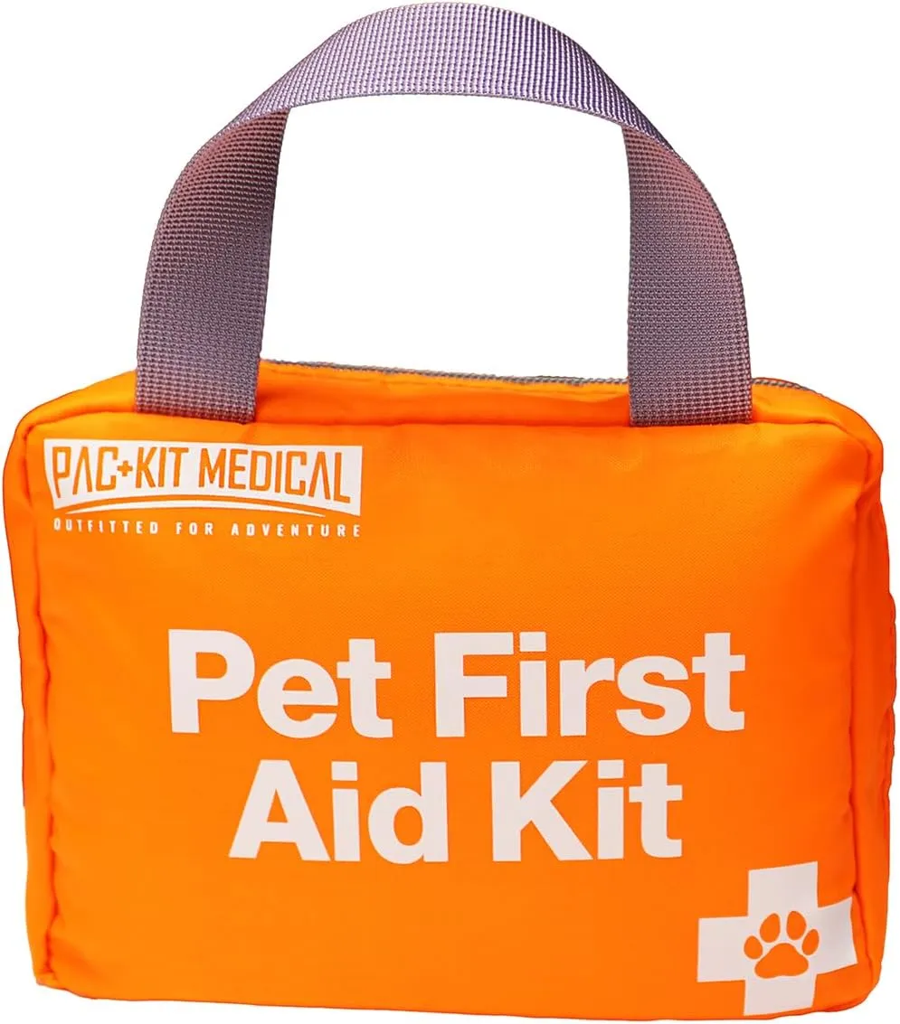 Pac-Kit Pet First Aid Kit for Dogs, Cats, and Other Animals in Soft-Sided Organized Zipper Case, 38 Pieces