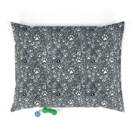 Paw Print Pattern Cozy Cotton Pet Bed
