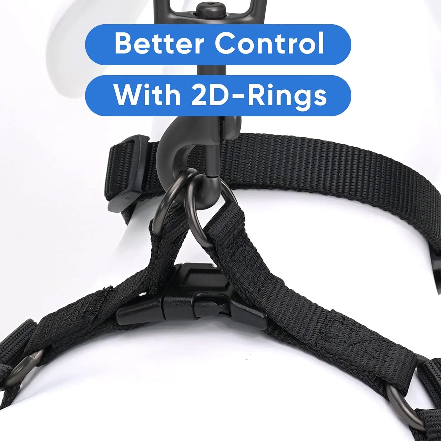Pawtitas Step-in Dog Harness Solid Color Vest for Training & Walking, Puppy & Small Dog Black Onyx
