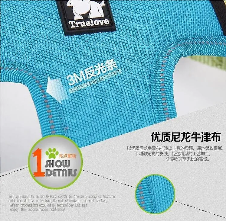 Pet leashes padded reflective dog harness vest pet step in harness adjustable no pulling pet harnesses