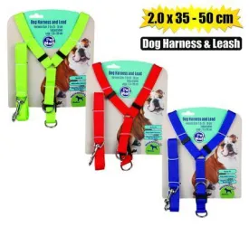 Pet Mall - Dog Harness and Lead - Blue - Medium