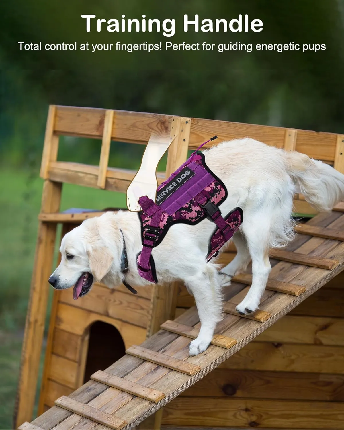 PETNANNY Tactical Dog Harness Reflective with ID Card,Service Dog Vest Harness for Medium Large Dogs,Emotional Support Vest with Padded Handle2 Reflective Patches for Training HuntingDesert Camo,L