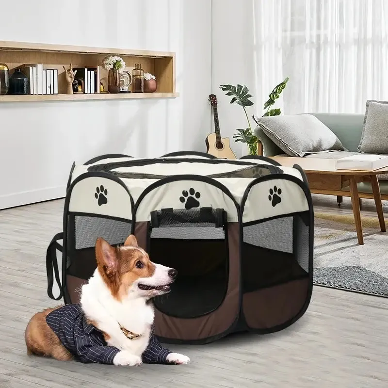 Portable Foldable Pet Tent Kennel Fence