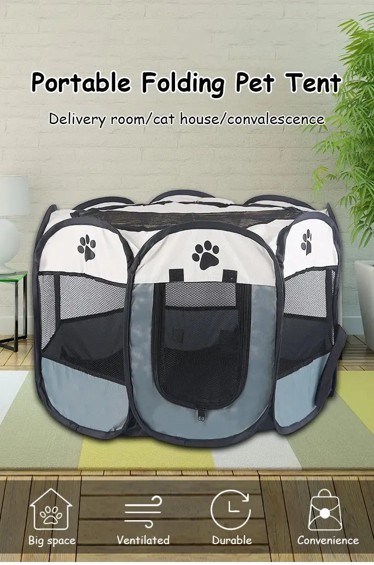 Portable Folding Pet Dog Playpen Tent Grate Dog House High Quality Durable Playpen For Cats, Dogs or other Pets