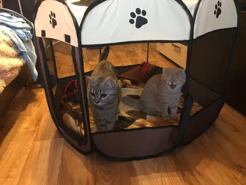 Portable Folding Pet Dog Playpen Tent Grate Dog House High Quality Durable Playpen For Cats, Dogs or other Pets