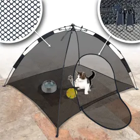 Portable Pet Fun House Cat Dog Playpen Feline Funhouse Outdoor Mesh Tent Foldable Exercise Tent with Carry Bag