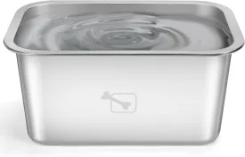 Stainless Steel Dog Bowls for Large Dogs, 2.65 Gallon High Capacity Dog Food and Water Bowl for All Breeds, Metal Pet Food Bowls for X-Large Dogs Indoors and Outdoors, Silver