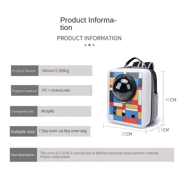 Stylish Breathable Portable Pet Carrier Backpack