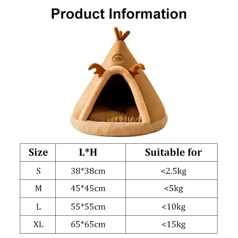 Warm Christmas Tents Pet Bed